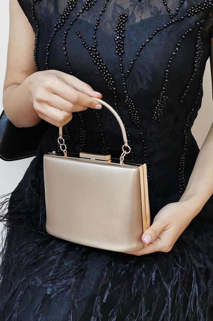 Women's Stylish and Useful Evening Dress Bag Fabric Black Women's Evening Dress Bag