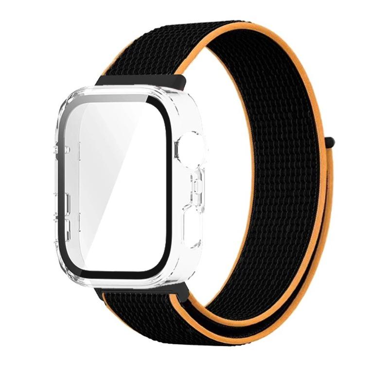 Нейлоновый ремешок + ПК-корпус для Huawei Watch Fit 3/4/4 Pro Защитный чехол от падения + Удобный дышащий браслет Ремешок Correa