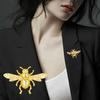 Винтажная брошь в виде пчелы, роскошная однотонная одежда, пальто, сумка, шарф, деловой костюм