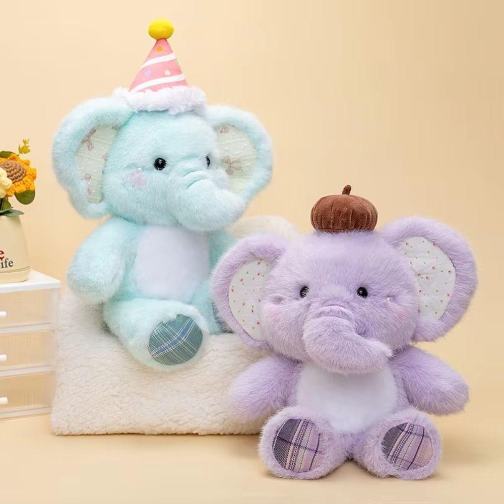 Fluffy Cartoon Elephant Plush Toys Soft Elephant Plush Toys Elephant Plush Doll Boys Girls