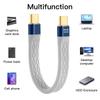 Короткий кабель Type-C на Type-C 240 Вт, Быстрая зарядка, Шнур USB-C, Передача данных 40 Гбит/с, 8K, Плоский, Тонкий, FPC, Кабель-удлинитель для данных и зарядки