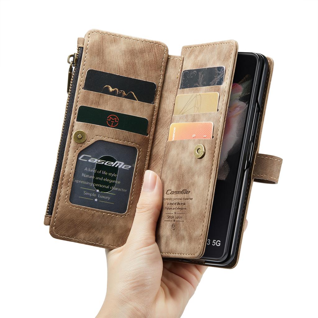 Portable Flip Leather Wallet Cover Case For Samsung Galaxy Z Fold 4 Fold4 Fold 3 5g Fold3 Card Pocket Mobile Phone Bag