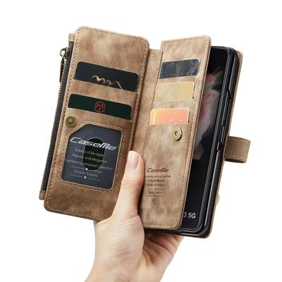 Кожаный чехол-бумажник с защитой от падения для Samsung Galaxy Z Fold 4 Fold4 Fold 3 5g Fold3 S22 Ultra S23 Plus S21 Fe S20