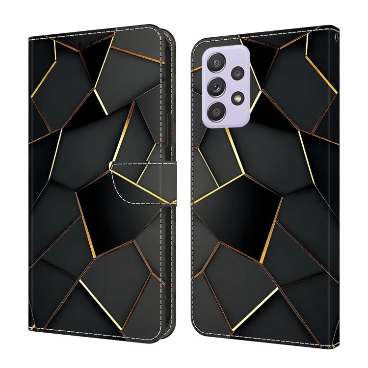 Кошелек-чехол для телефона из веганской кожи с рисунком под кристалл для Samsung Galaxy A37 5G, PU+TPU, слот для карт, подставка, защита от царапин и выцветания