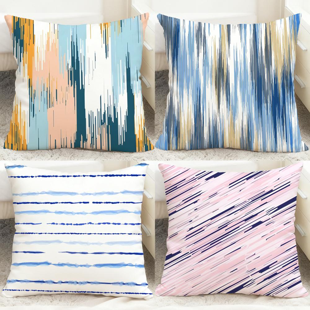 Stripes intersecting Cushion Cover Comfortable Reversible Pillow Cover Ideal for Car Sofa Bedroom Beyond