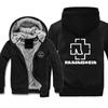 Осенне-зимняя мужская куртка Rammstein Plus с капюшоном, куртка-свитер