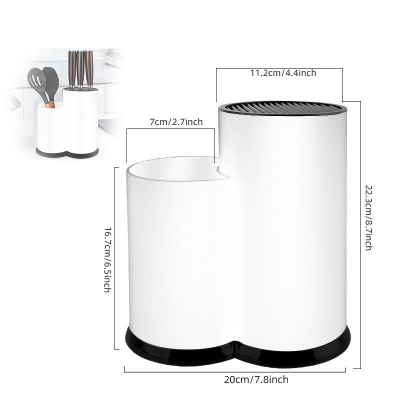 Современная стойка для хранения кухонных ножей и столовых приборов