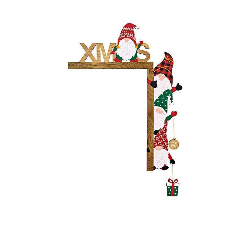 1 шт. Украшение дверной рамы, рождественское украшение, знак, декор, Санта, угол стола, стиль гнома