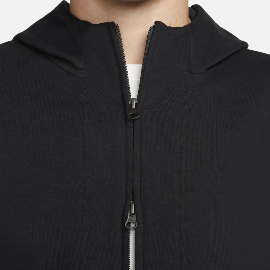 Nike Мужская толстовка с капюшоном на молнии Yoga Dri-FIT Черный DQ4877-010