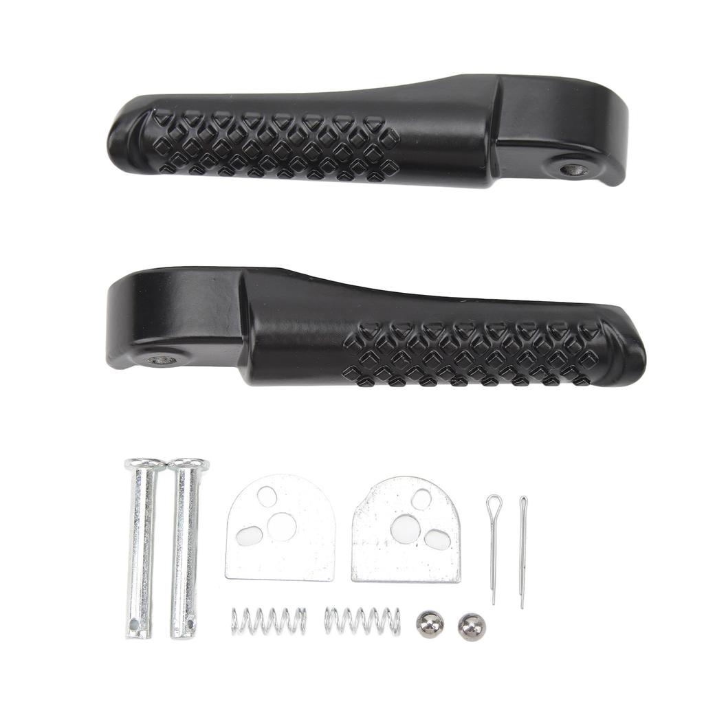 2Pcs Front Foot Peg Bracket Left And Right Black Footrest Holder Replacement For Coleman