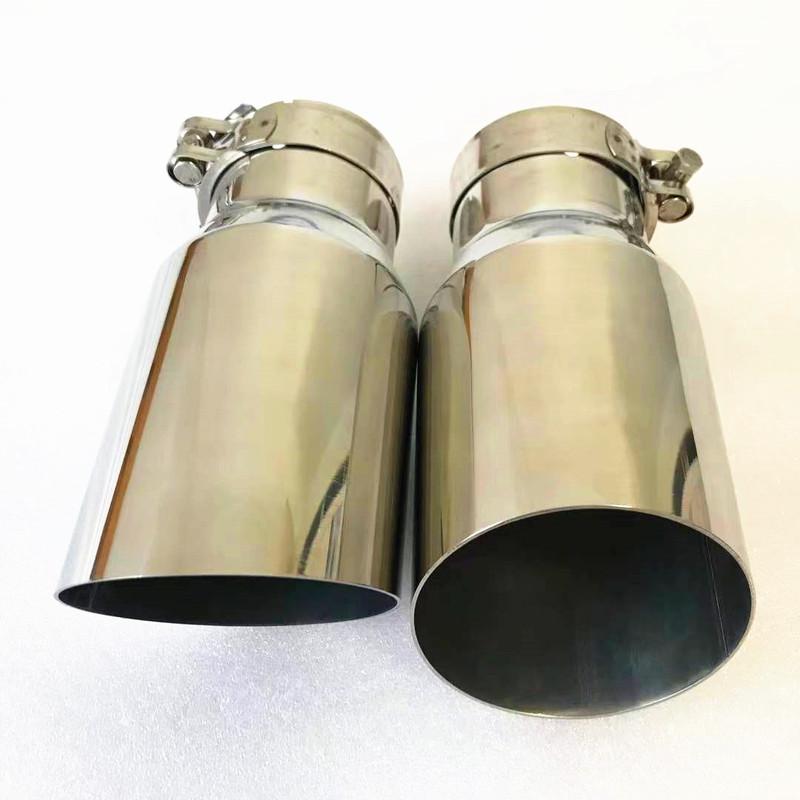 1PCS 304 Stainless steel Universal Automobile exhaust pipe Muffler Car accessorie modification x