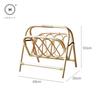 Homlly Rattan Newspaper Magazine Foldable Floor Shelf Organiser Rack