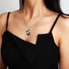 Cat Moon Necklace Black Cat Moonstone Necklace for Women Gothic Jewelry Gift