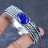 Lapis Lazuli Gemstone Handmade 925 Sterling Silver Cuff Bangle 7.5" o5P87