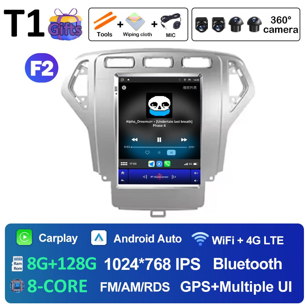 Автомобильный аудиоплеер Android Auto Wireless Carplay для Ford Mondeo 4 2006 2007 2008 2009 2010 Вентилятор охлаждения DSP Stereo Bluetooth WIFI
