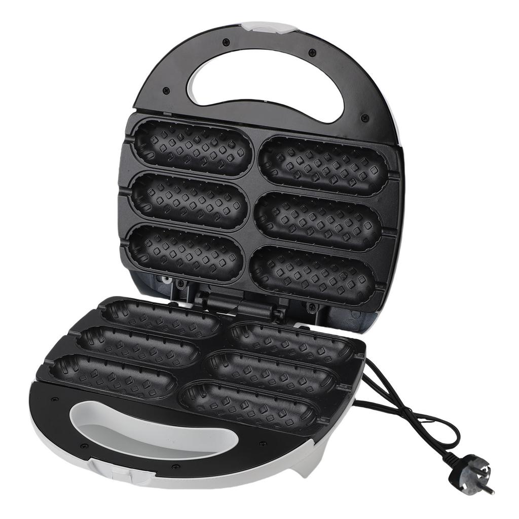 Машина для приготовления хот-догов с антипригарным покрытием для завтрака, гриль-печь, 750 Вт, машина для приготовления сосисок в булочках для дома