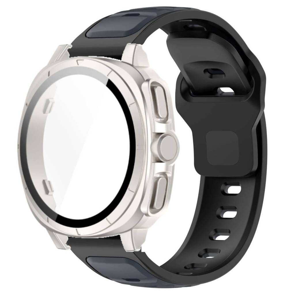 Силиконовый Ремешок + Закаленное Стекло Чехол Для Samsung Watch 7 40мм 44мм Защитная Крышка Ремешка Для Samsung Galaxy Watch 7 44мм 40мм