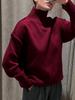 Women's Patchwork Turtleneck Sweater Autumn Winter New Casual Loose Lazy Thick Knit Pullover