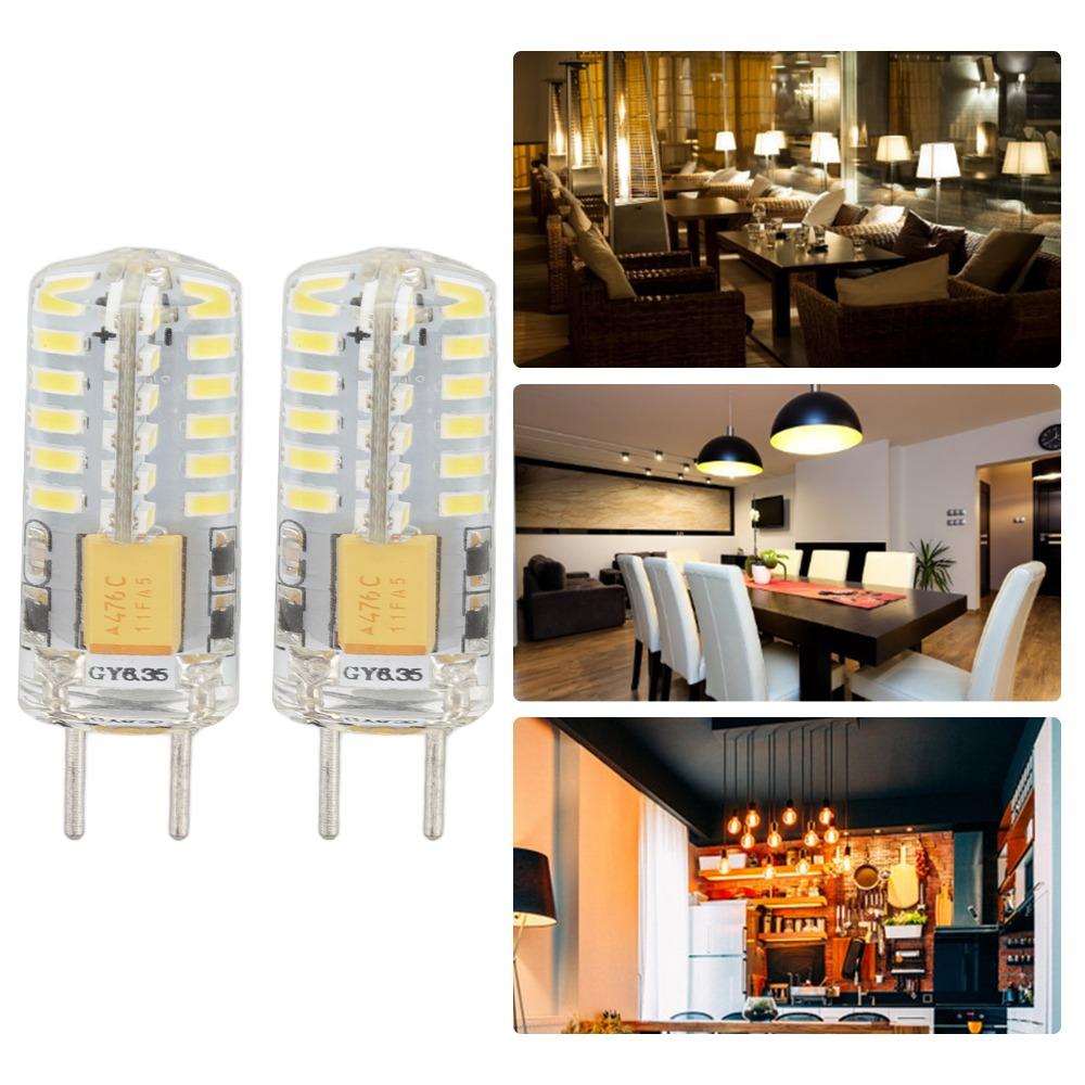 2pcs 12V GY6.35 Bulb 6000K Dimmable LED Bulb Durable LED Corn Bulb Ceiling Fixture