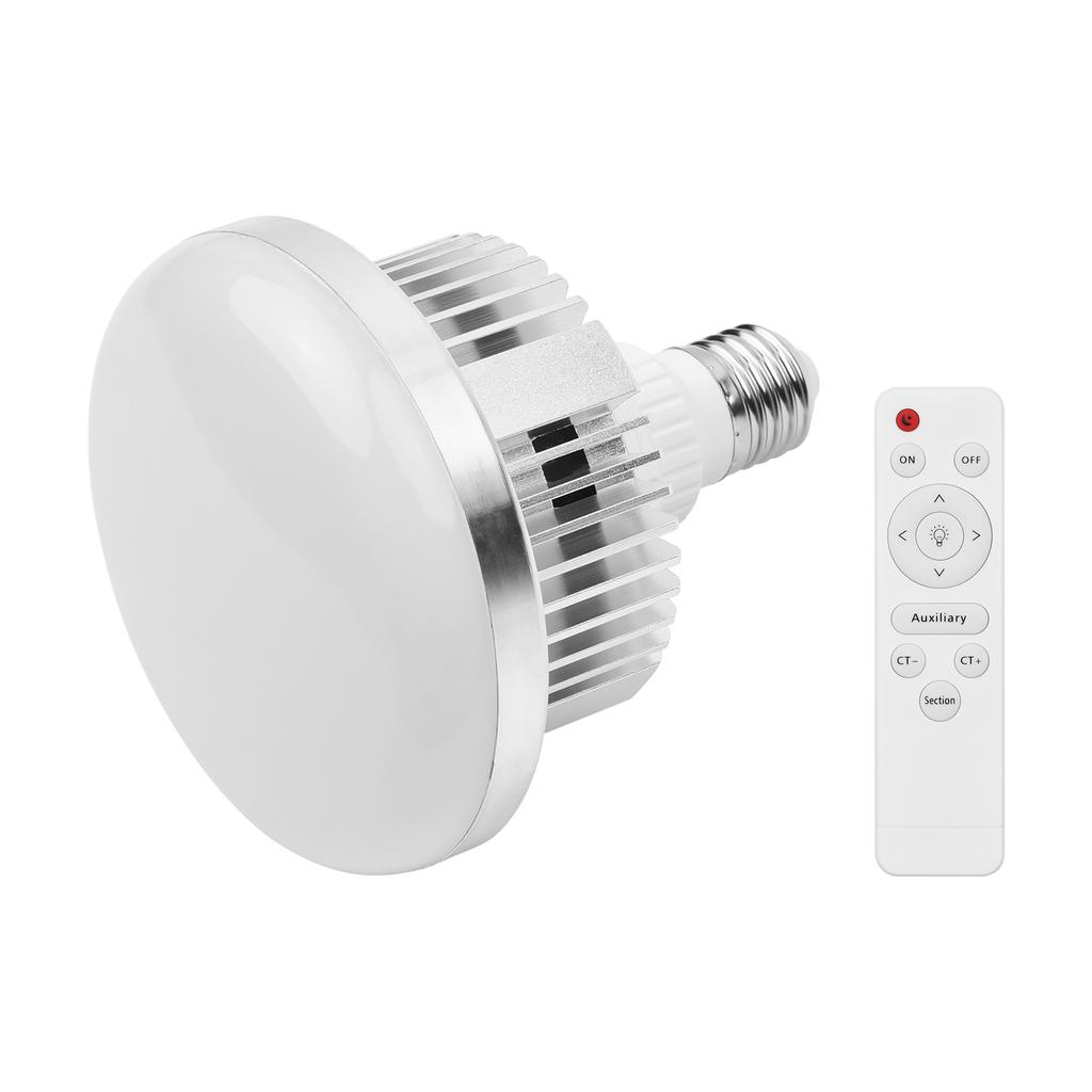 45W E27 LED Bulb Video Light Bi-color 3000K-6000K with Remote Control Wide Voltage AC110~235V for