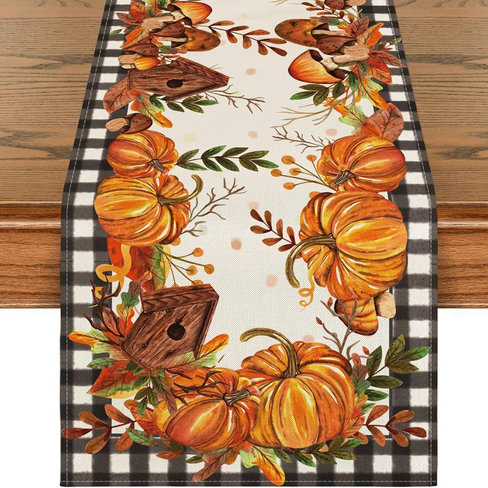 Halloween Table Runners Autumn Decoration Halloween Decoration Table Cover Runner Party Table Cloth New Year's Decor
