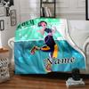 Custom Name Purple Power Sword Party Blanket For Couch Bed Plush Cozy Fuzzy Blanket Super Soft Warm Blankets For Fall And Winter 0916197
