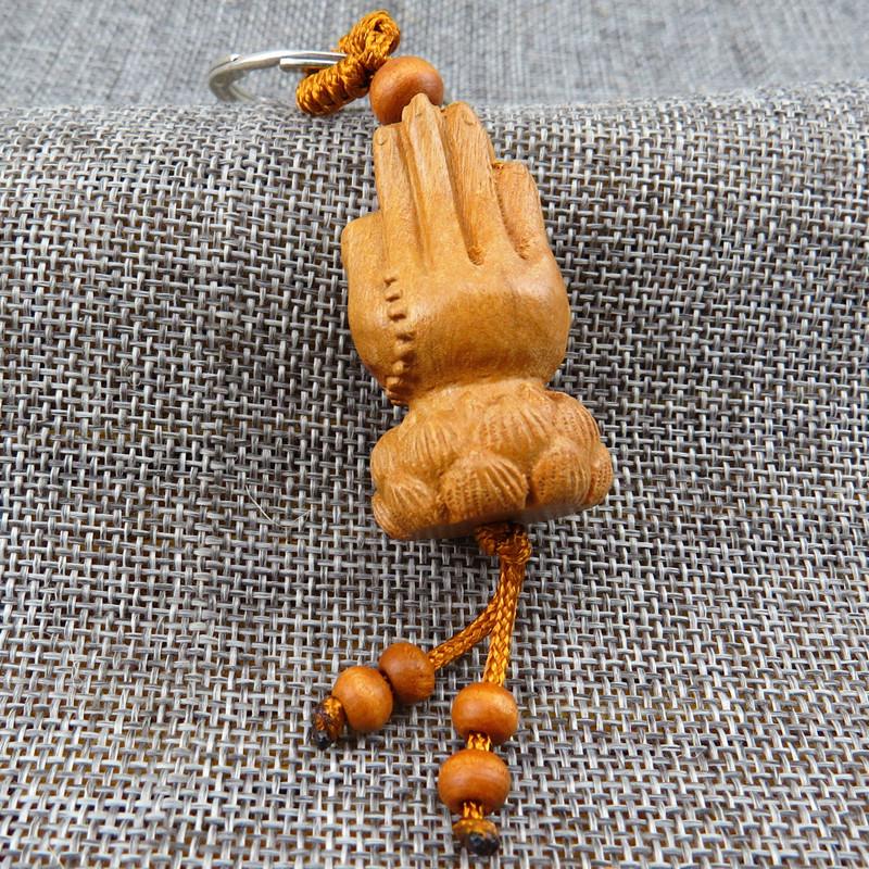 Брелок-подвеска в виде тыквы Pixiu из красного дерева с 3D-резьбой