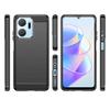 Hurtel Carbon Fiber Silicone Case for Honor Play 40 Plus / Honor X7a - Flexible Black Cover