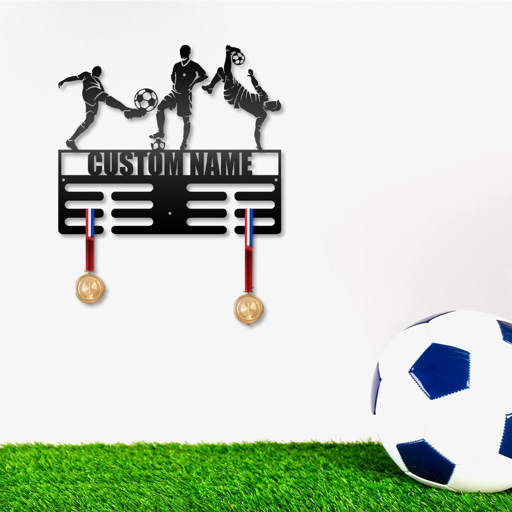1 Pc Nice Football Medal Hook Cool Creative Personalized Text Hooks Metal Wall Signs