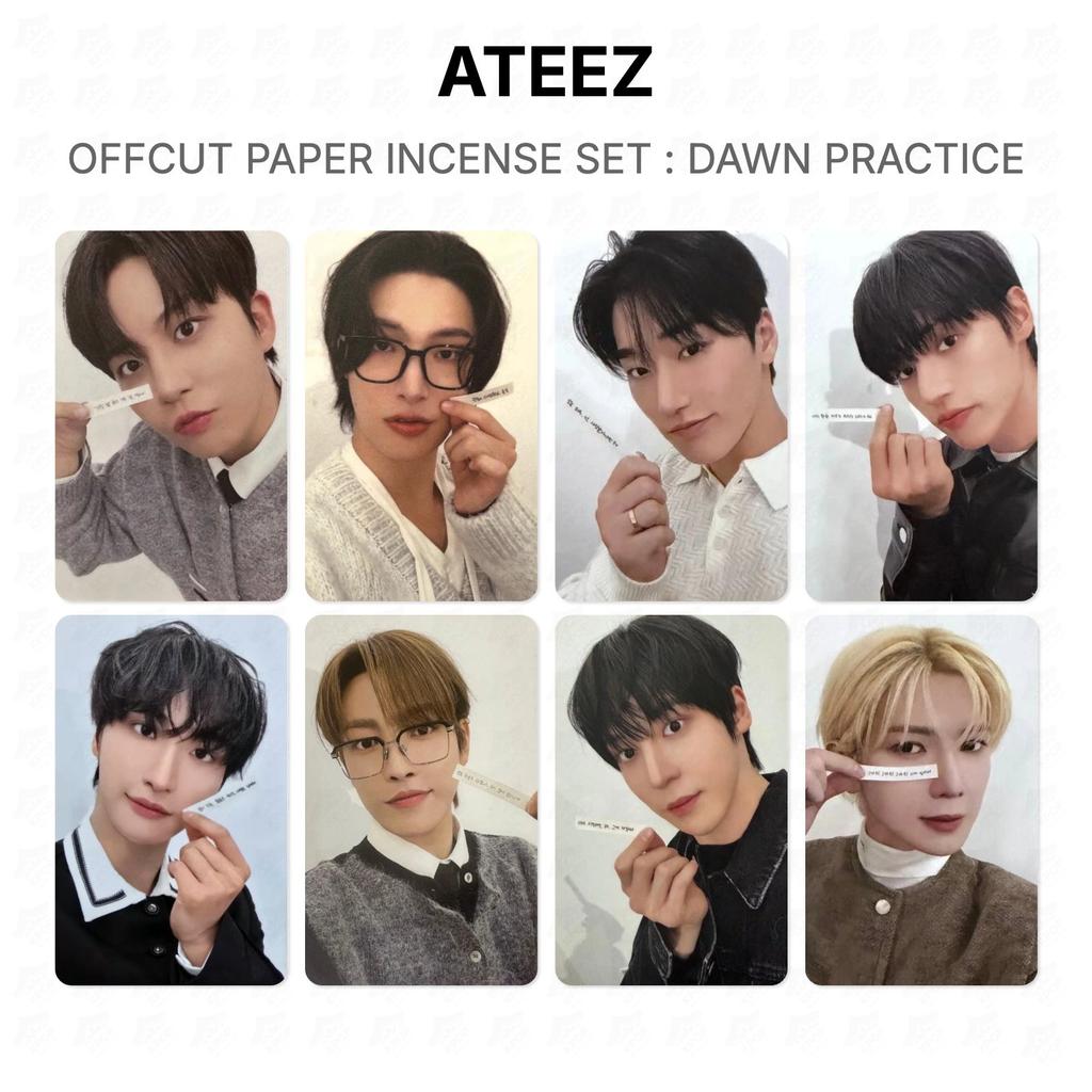 ATEEZ НАБОР БУМАЖНЫХ ИНСЕНСОВ ИЗ ОБРЕЗКОВ : DAWN PRACTICE Официальная фотокарточка