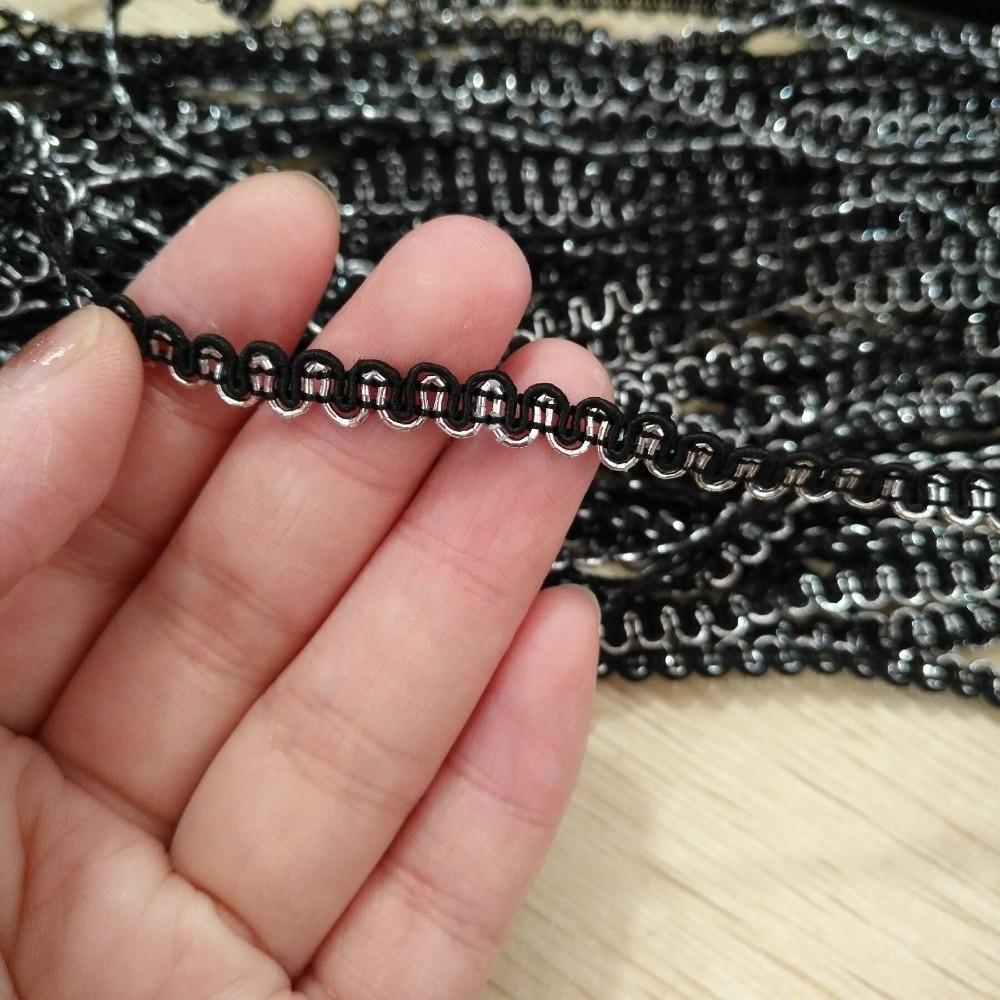 Dual Line Wave Lace Ribbon Gold Silver Color Dress Costume Accessory Wedding Party