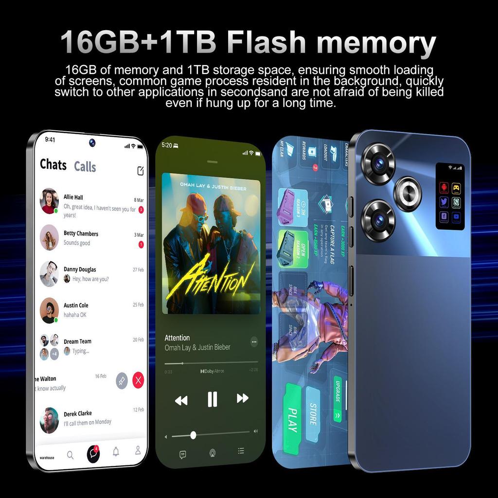 Android 5G Смартфон S25 Ultra: Большой экран 6,6 дюйма, память 2+16 ГБ