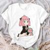 Cute Funny Anya Forger Graphic Printed T Shirt Women Fashion Casual Anime Harajuku Short Sleeve Tees