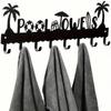 1 шт. Вешалка для полотенец для бассейна, металлические крючки для полотенец, настенный держатель для полотенец, вешалка для пляжных полотенец