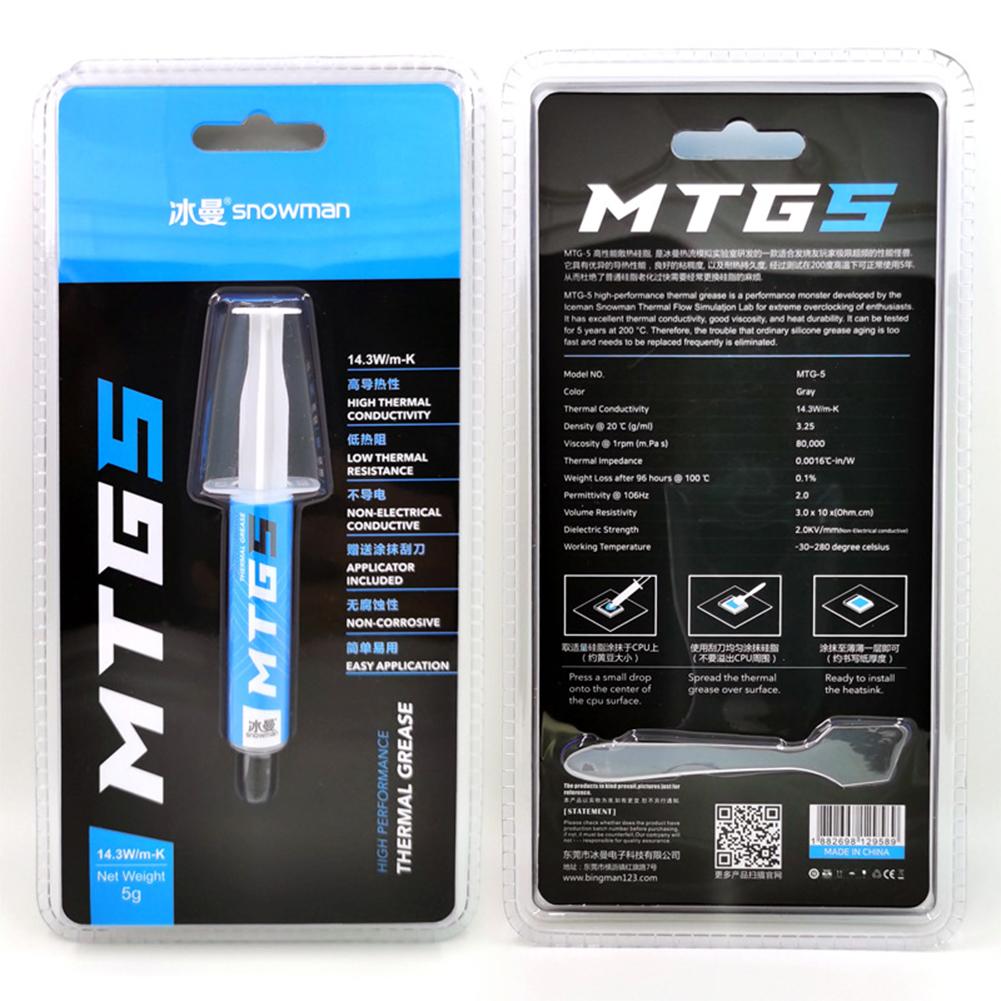 1/3/5 шт. 5/10 г шприц MTG5/MTG10 Термопроводящая паста 14,3 Вт/мК для процессоров AMD Intel, радиатора, вентилятора охлаждения