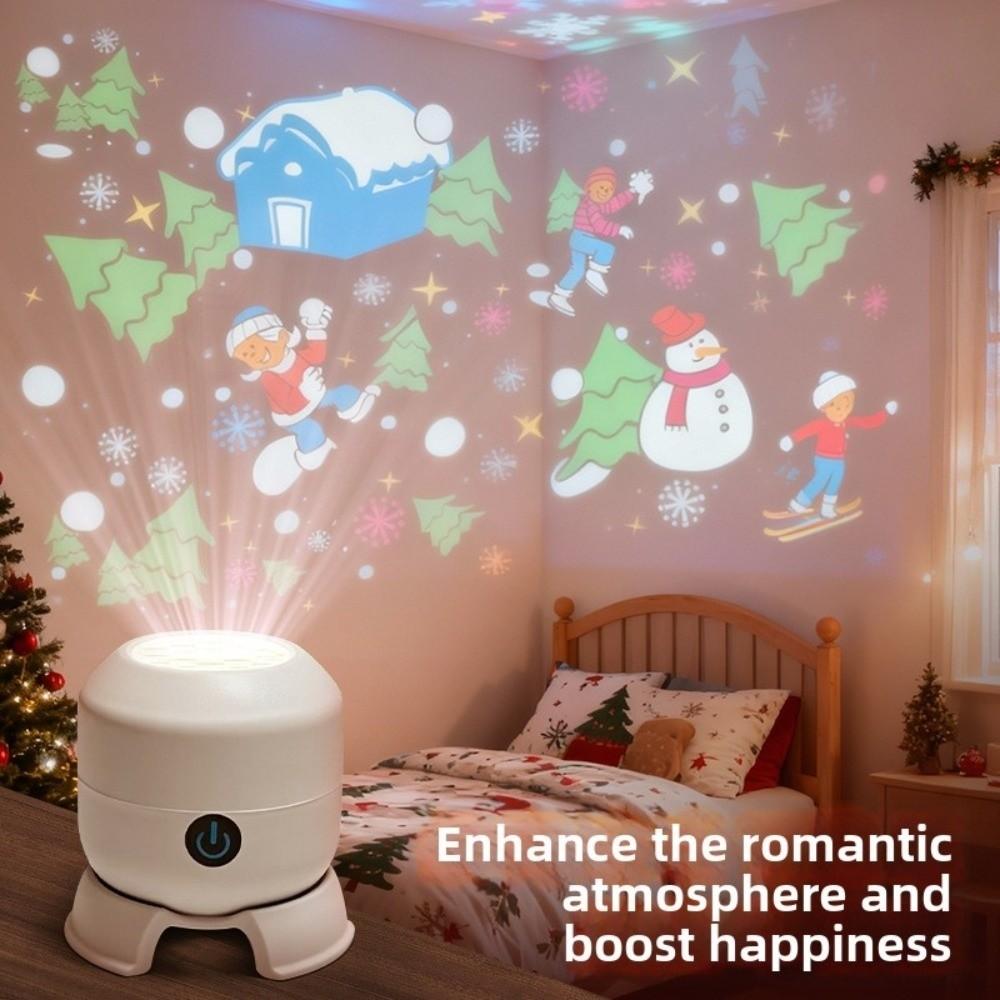Ocean Dreamy Dynamic Projector Light Snowflakes Night Light Indoor Ambient Lamp for Bedrooms