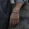 Мужские Тайские Серебряные Плетеные Открытые Браслеты-Браслеты Универсальные Ретро Оригинальные Ручной Работы Изысканные Украшения Уникальный Подарок