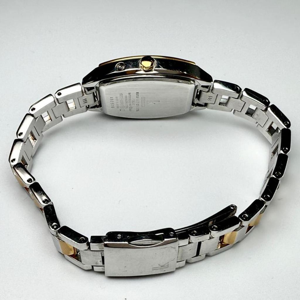 [USED] Seiko Lukia Watch, Radio-Controlled Solar, Date Display, Two-Tone, Pink Dial