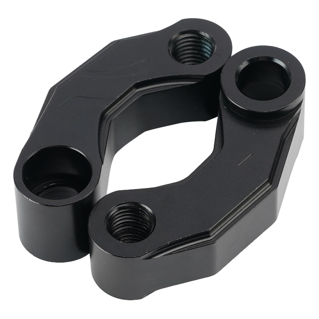 Pair Black Aluminum Mirror Extenders Risers Extension 10mm Universal Fit