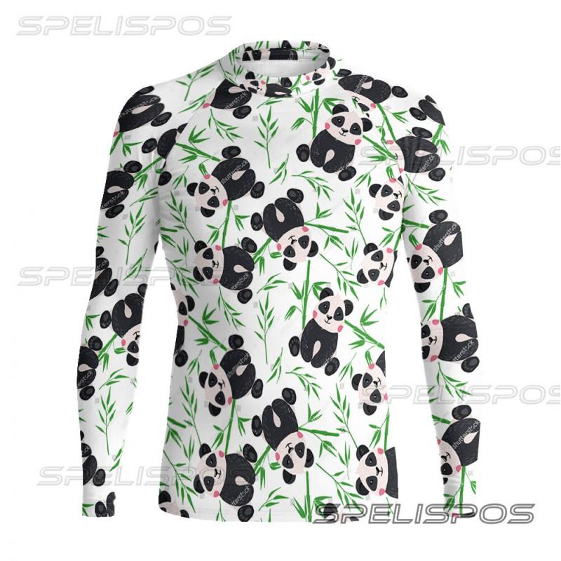 Mens Long Sleeve Rash Guard UV Protection Quick Dry Digital Print Surfing Wetsuit Diving Swimming
