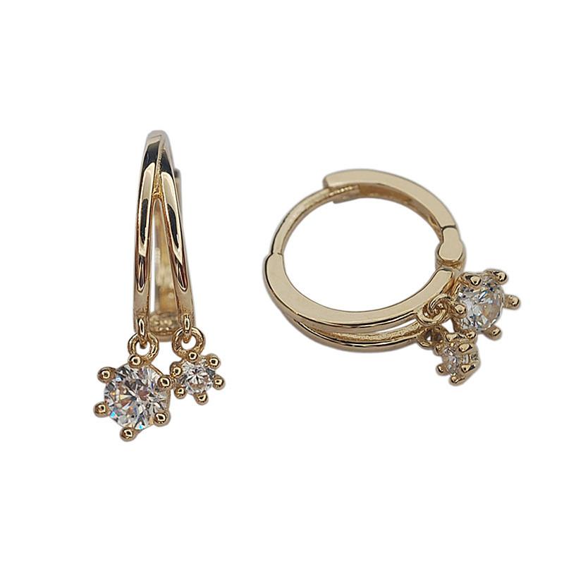Серьги из стерлингового серебра 925 пробы, корейские, с блестящими кристаллами, для женщин, милые, маленькие, студенческие, ювелирные аксессуары, подарки для девушки