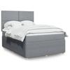 VidaXL Slatted Bed Base with Mattress Light Grey 140x190cm Fabric 3294344