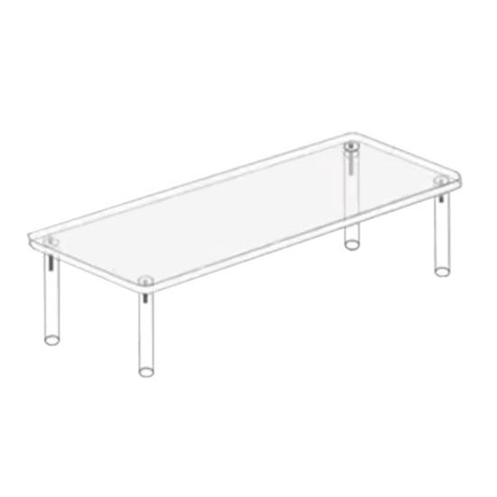 Стойка-дисплей Штабелируемая Многоярусная Полка Акриловый Органайзер Устойчивая к Пятнам Полка-дисплей Кухонная Кладовая Столешница в Ванной Органайзер