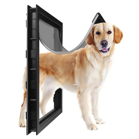 XL Dog Door, Plastic Doggie Door, Extreme Weather Doggy Door, Giant Dog Door for Large and Extra Large Dogs, Magnetic Position Large Doggy