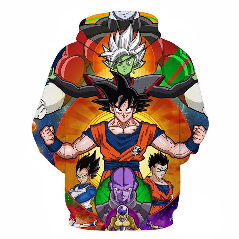 10 Colors Dragon Ball Cartoon Printed Hoodies 2025 Vintage Merch Hoodie Men and Women Hip-hop Sports Pullover Sweatshirt