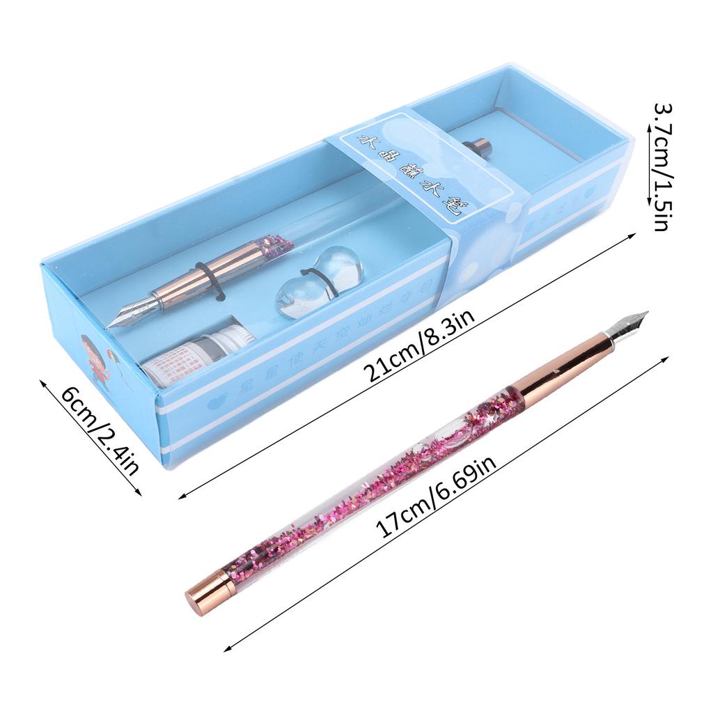 Стеклянная перо-ручка Красивый Декоративный Привлекательный Удобный Чернила Пишущий Портативный Набор для Каллиграфии в Подарок