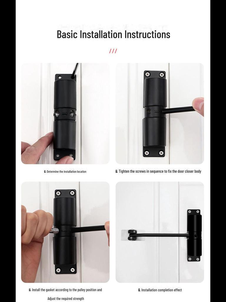 Бытовой невидимый автоматический дверной доводчик с бесшумной пружинной петлей и буфером