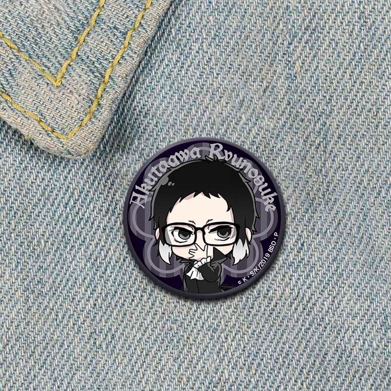 58 мм аниме Бунго Бродячие собаки брошь Манга нагрудный значок аксессуары для одежды шляпа украшение для рюкзака Harajuku значки с героями мультфильмов подарки для фанатов