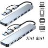 7 в 1 USB 3.0 Хаб Док-станция с высокоскоростной передачей данных Многопортовый адаптер для ноутбука ПК MacBook