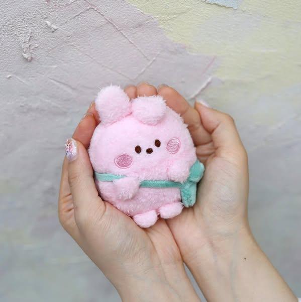 BT21 Character Minini Doll Keyring PONPON-ENJOY Plush, Authentic Official Goods, KPOP, KBeauty, Free Samples